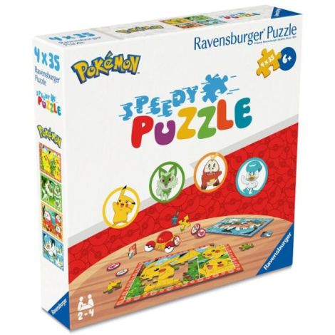 Ravensburger - Puzzle interactiv cu buton sonor pentru testarea rapiditatii Pokemon 4x35 piese - imagine 7